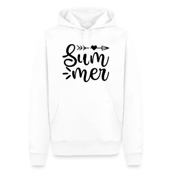 10 summer - Männer Premium Bio Hoodie - Weiß - Vorne - Nico (187cm)