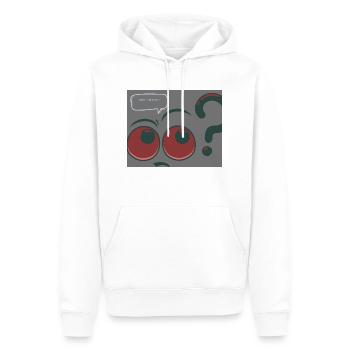 What Happend - Männer Premium Bio Hoodie - Weiß - Vorne - Nico (187cm)