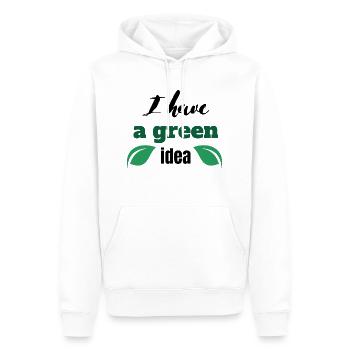 design écologique - Sweat à capuche Premium bio Homme - blanc - Devant - Nico (187cm)