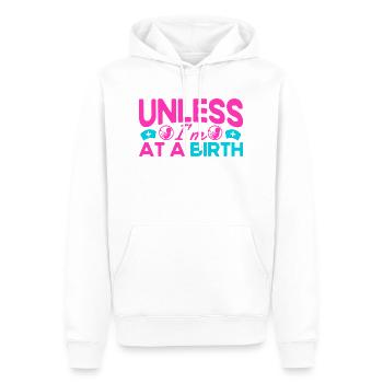 Obstétricien sage-femme Doula Cadeau - Sweat à capuche Premium bio Homme - blanc - Devant - Nico (187cm)