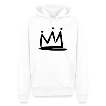 krone - Männer Premium Bio Hoodie - Weiß - Vorne - Nico (187cm)