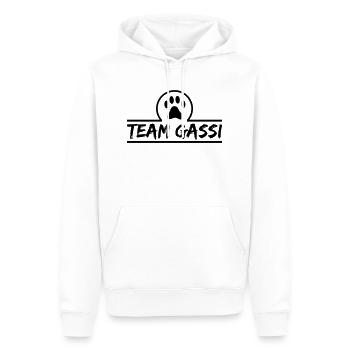 team gassi - Männer Premium Bio Hoodie - Weiß - Vorne - Nico (187cm)