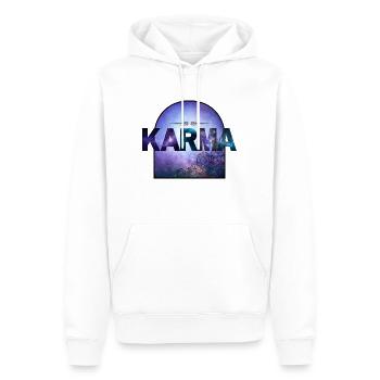 Karma - Sweat à capuche Premium bio Homme - blanc - Devant - Nico (187cm)