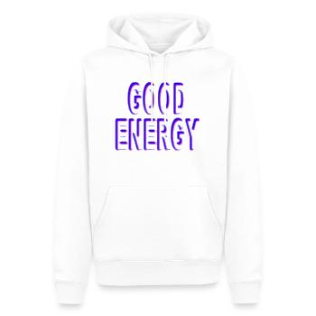 Good Energy purple - Männer Premium Bio Hoodie - Weiß - Vorne - Nico (187cm)