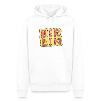 Berlin - Männer Premium Bio Hoodie - Weiß - Vorne - Nico (187cm)