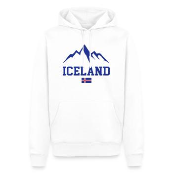 Island Iceland Berge Reisen - Männer Premium Bio Hoodie - Weiß - Vorne - Nico (187cm)