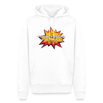 Motivation & Kaffee - Männer Premium Bio Hoodie - Weiß - Vorne - Nico (187cm)