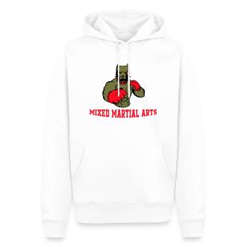 dog fighter mma - Männer Premium Bio Hoodie - Weiß - Vorne - Nico (187cm)