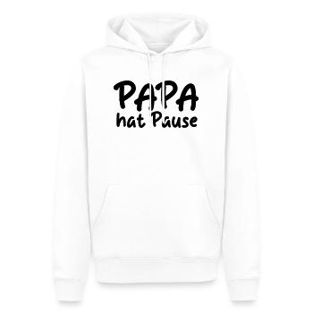 Papa hat Pause - Männer Premium Bio Hoodie - Weiß - Vorne - Nico (187cm)