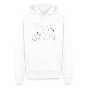 Déesse de la pluie - Sweat à capuche Premium bio Homme - blanc - Devant - Nico (187cm)