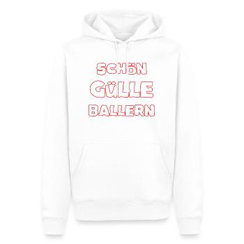 Manure Driving Farmer Gift - Men’s Premium Organic Hoodie - white - Front - Nico (187cm)