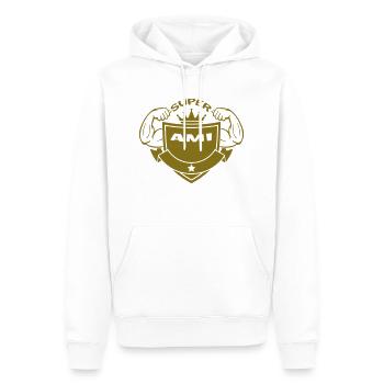 SUPER AMI - Sweat à capuche Premium bio Homme - blanc - Devant - Nico (187cm)
