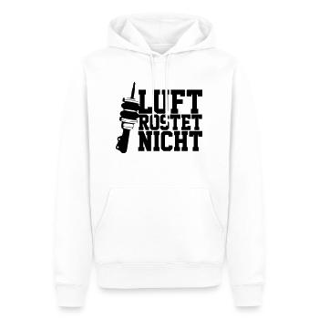 Luft rostet nicht - Männer Premium Bio Hoodie - Weiß - Vorne - Nico (187cm)