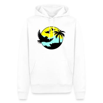 paradise birds 02 - Männer Premium Bio Hoodie - Weiß - Vorne - Nico (187cm)