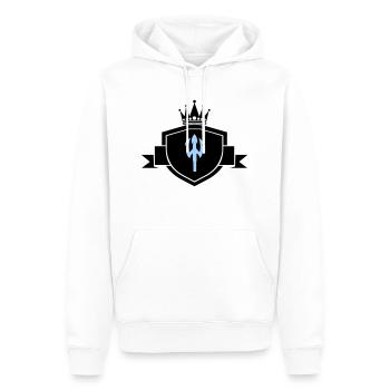 dreizack wappen - Männer Premium Bio Hoodie - Weiß - Vorne - Nico (187cm)