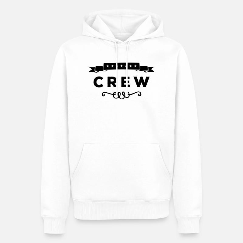 équipage - Sweat à capuche Premium bio Homme - blanc