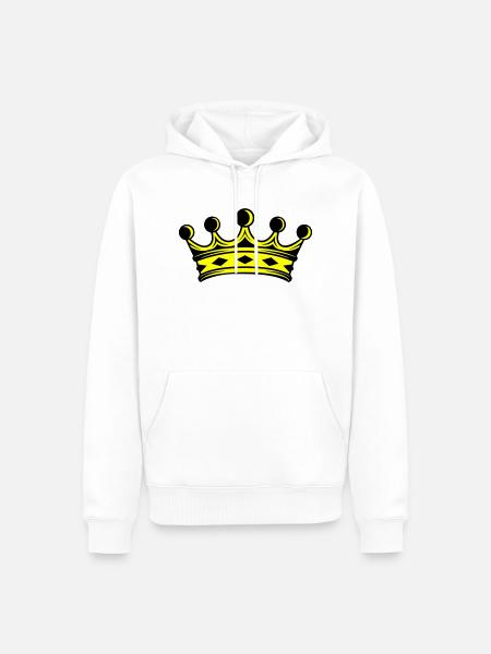 Crown 2 - Men’s Premium Organic Hoodie - white