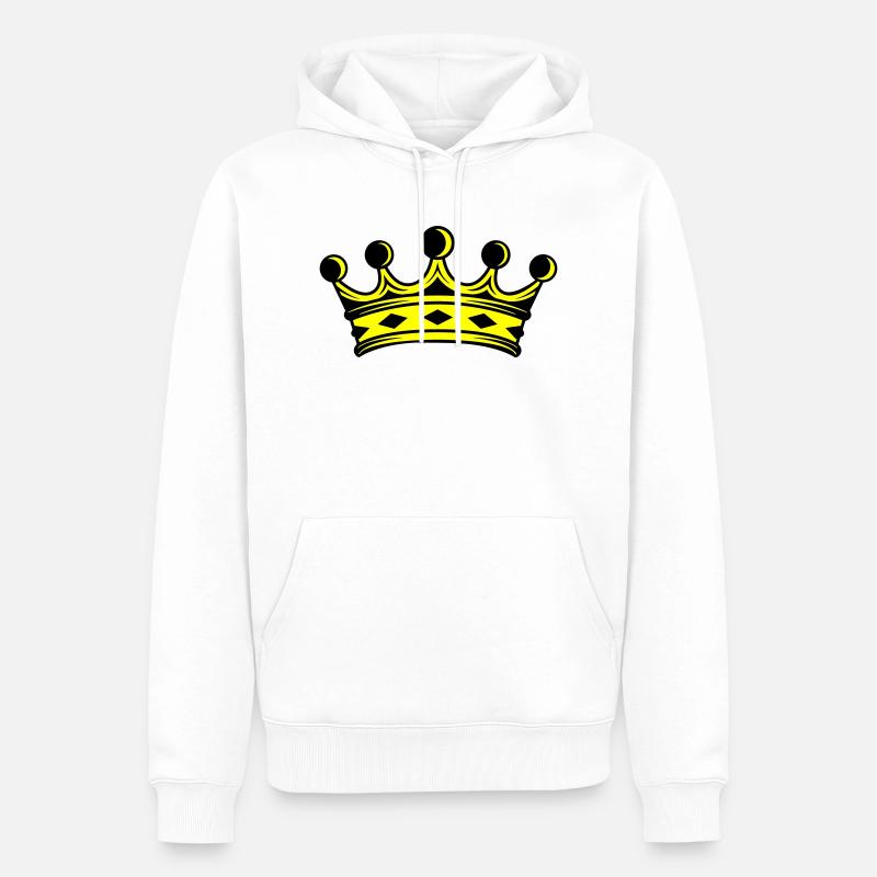 Couronne 2 - Sweat à capuche Premium bio Homme - blanc