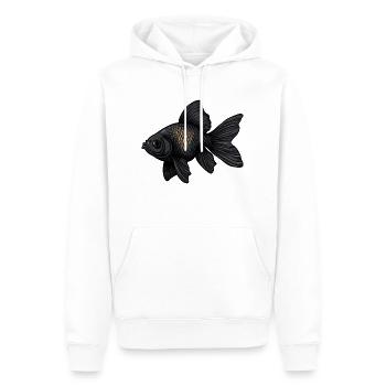 Poisson rouge noir - Sweat à capuche Premium bio Homme - blanc - Devant - Nico (187cm)
