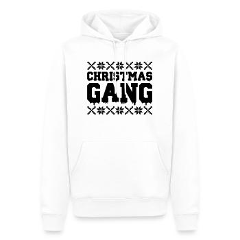 Gang de Noël - Sweat à capuche Premium bio Homme - blanc - Devant - Nico (187cm)