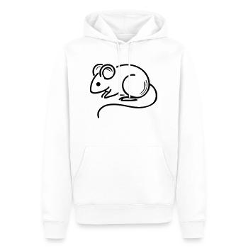 Mouse - Men’s Premium Organic Hoodie - white - Front - Nico (187cm)