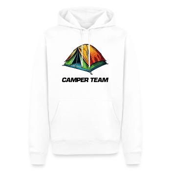 Tente camping-car - Sweat à capuche Premium bio Homme - blanc - Devant - Nico (187cm)