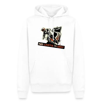 Keine Begrenzung des Schmutzes - Männer Premium Bio Hoodie - Weiß - Vorne - Nico (187cm)