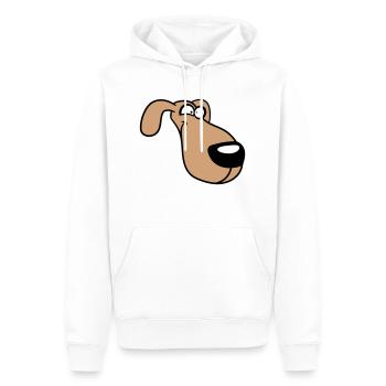 Dog Face Funny Silly Funny Crazy Comic - Men’s Premium Organic Hoodie - white - Front - Nico (187cm)