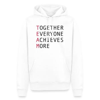 Team - Men’s Premium Organic Hoodie - white - Front - Nico (187cm)