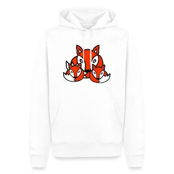 3 Füchse Freunde Familie Drei Kinder Crew Team Süß - Männer Premium Bio Hoodie - Weiß - Vorne - Nico (187cm)
