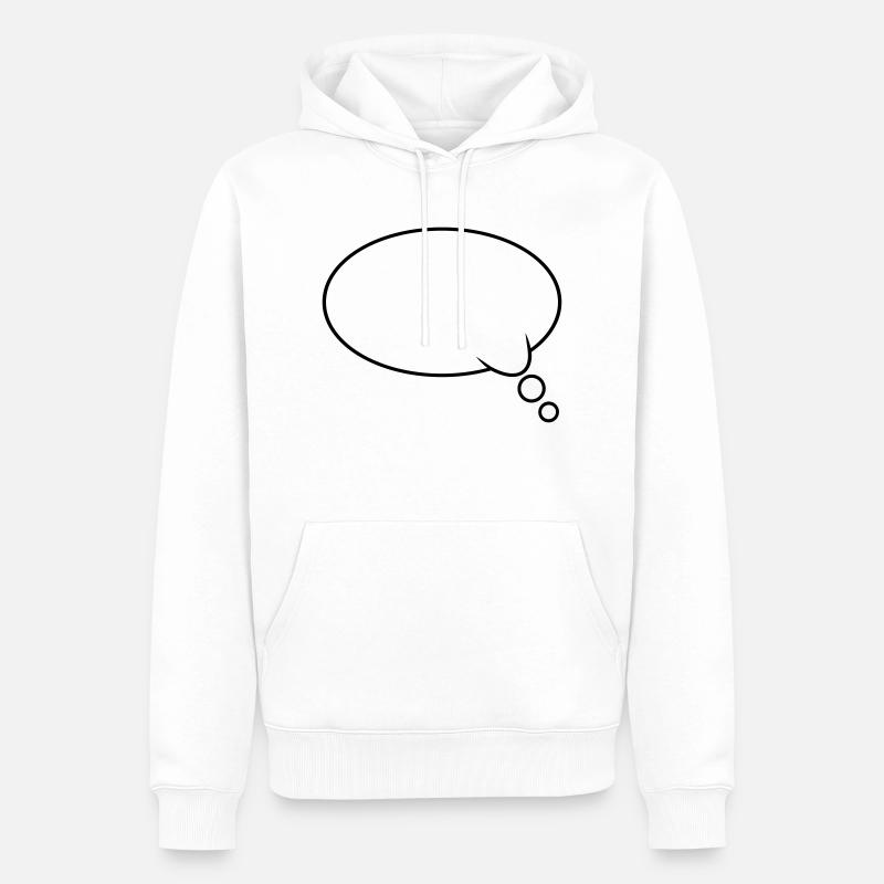 Denkblase Design - Männer Premium Bio Hoodie - Weiß