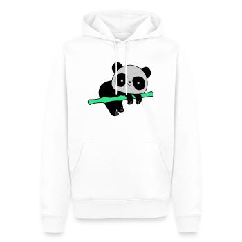 Panda - Sweat à capuche Premium bio Homme - blanc - Devant - Nico (187cm)