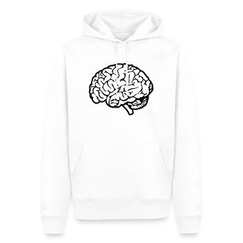 cerveau - Sweat à capuche Premium bio Homme - blanc - Devant - Nico (187cm)