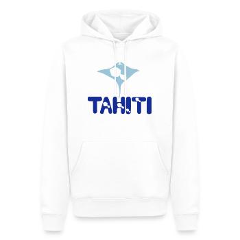 Tattoo tahiti Karte Manta 2 - Männer Premium Bio Hoodie - Weiß - Vorne - Nico (187cm)