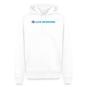 Luxembourg et drapeau - Sweat à capuche Premium bio Homme - blanc - Devant - Nico (187cm)