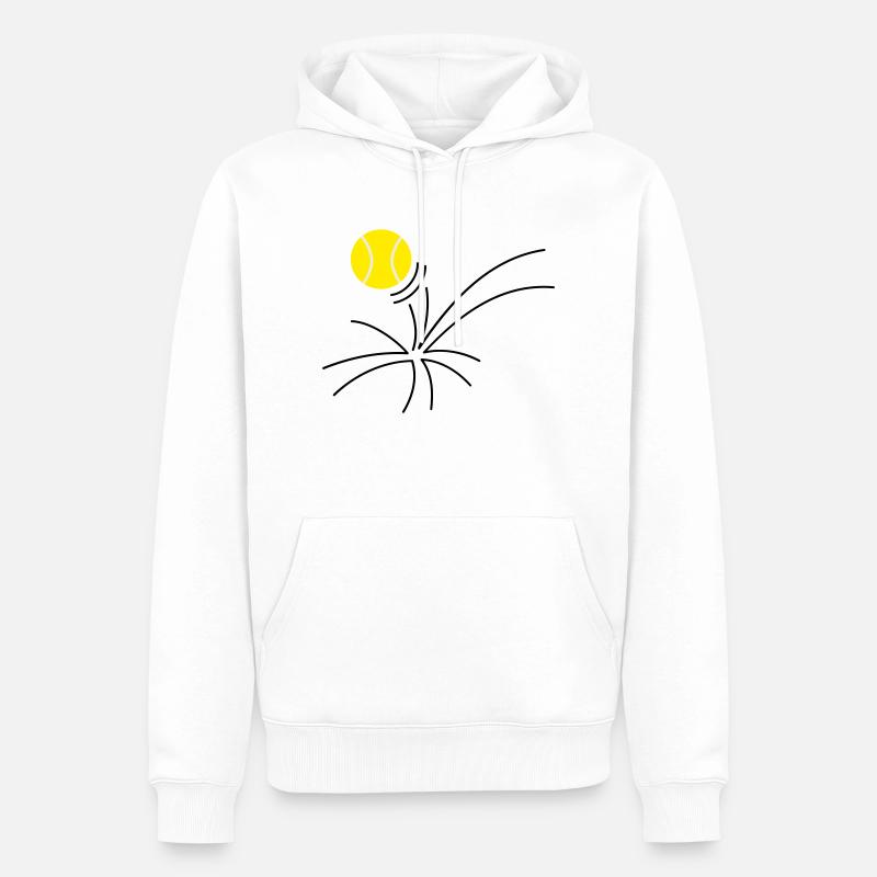 tennis comme (3c) - Sweat à capuche Premium bio Homme - blanc