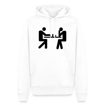 chess - check - Men’s Premium Organic Hoodie - white - Front - Nico (187cm)