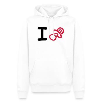 Schnuller - Männer Premium Bio Hoodie - Weiß - Vorne - Nico (187cm)