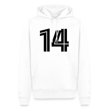 14 - Sweat à capuche Premium bio Homme - blanc - Devant - Nico (187cm)