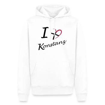 Konstanz Liebe - Männer Premium Bio Hoodie - Weiß - Vorne - Nico (187cm)