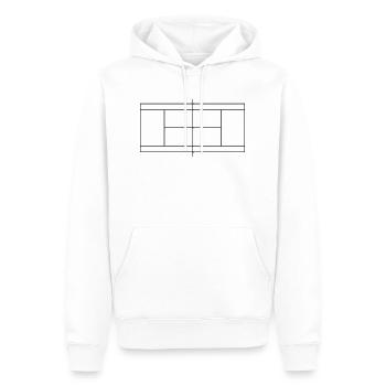 Tennisplatz Doppel - Männer Premium Bio Hoodie - Weiß - Vorne - Nico (187cm)