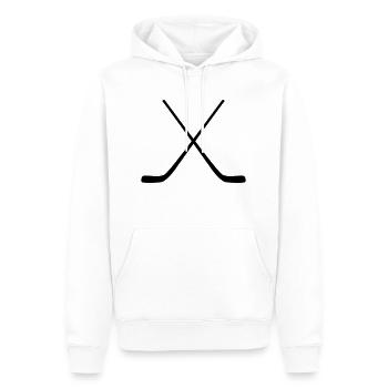 hockey - Männer Premium Bio Hoodie - Weiß - Vorne - Nico (187cm)