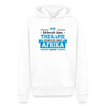 Nur nach Afrika - Männer Premium Bio Hoodie - Weiß - Vorne - Nico (187cm)