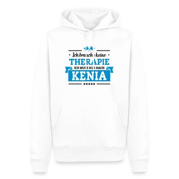 Nur nach Kenia - Männer Premium Bio Hoodie - Weiß - Vorne - Nico (187cm)