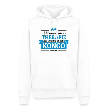 Nur in den Kongo - Männer Premium Bio Hoodie - Weiß - Vorne - Nico (187cm)