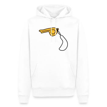pfeife_2c - Sweat à capuche Premium bio Homme - blanc - Devant - Nico (187cm)