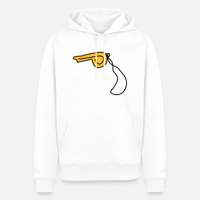 pfeife_2c - Sweat à capuche Premium bio Homme - blanc