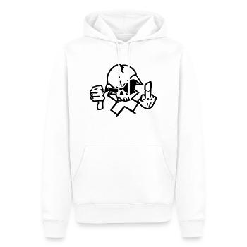 croix crane - Sweat à capuche Premium bio Homme - blanc - Devant - Nico (187cm)