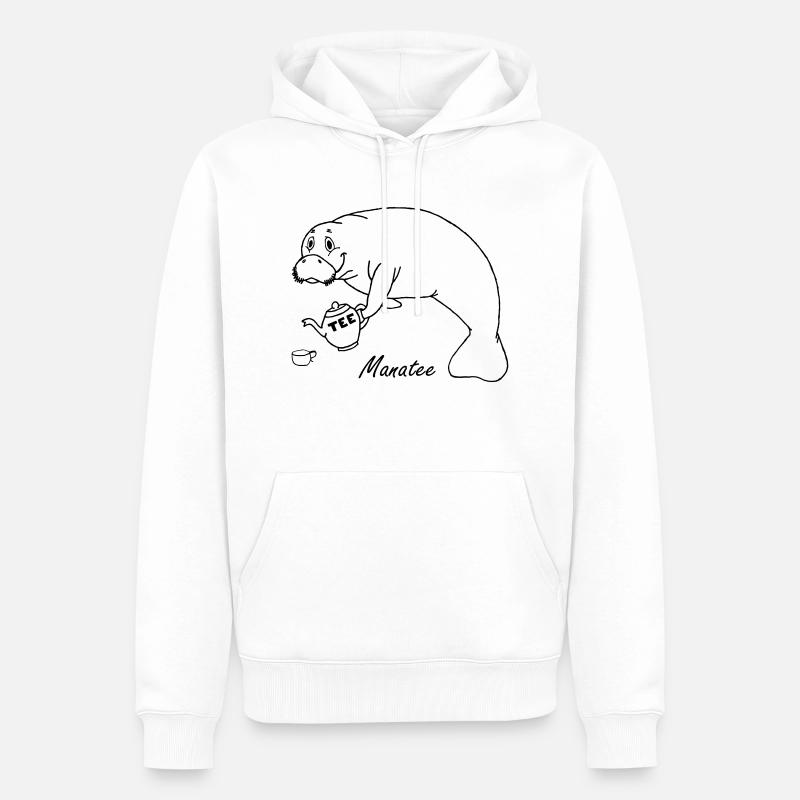 Manatee comme le thé - Sweat à capuche Premium bio Homme - blanc