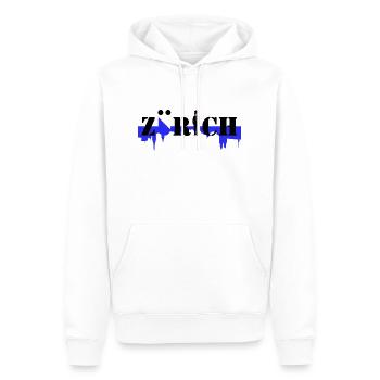 zürich - Männer Premium Bio Hoodie - Weiß - Vorne - Nico (187cm)